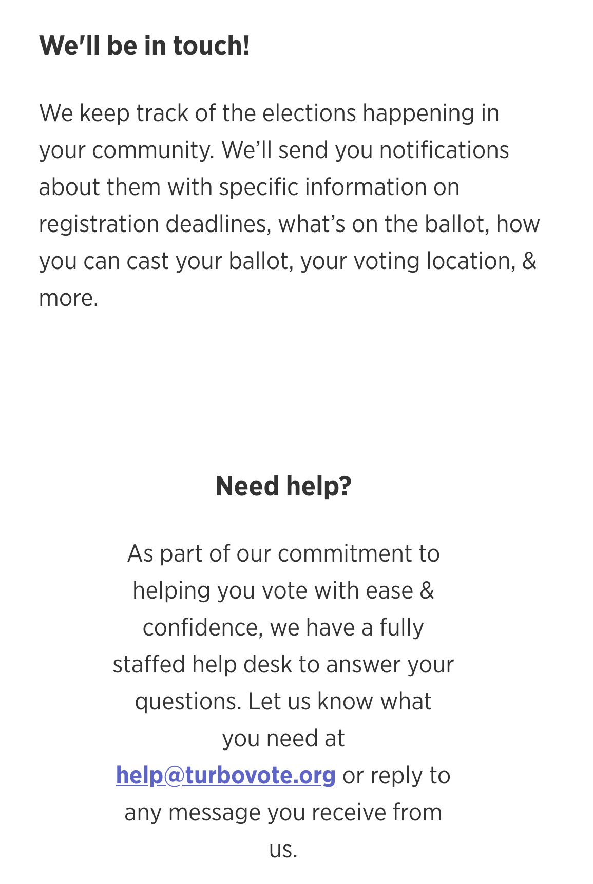 Entry Points and User Experience – TurboVote Help Center